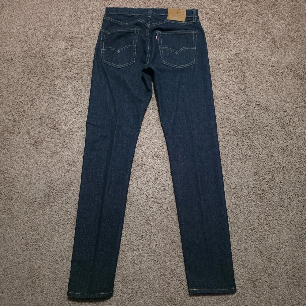 Levi Premium 512 Dark Wash Jeans Mens 33 x 34 Big E Pants *Barely Worn Excellent